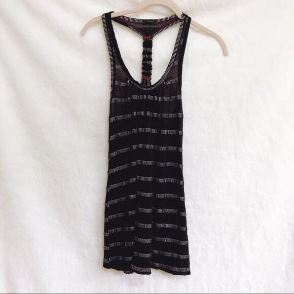 ENTI Black Striped Tank Top - Picture 1 of 8